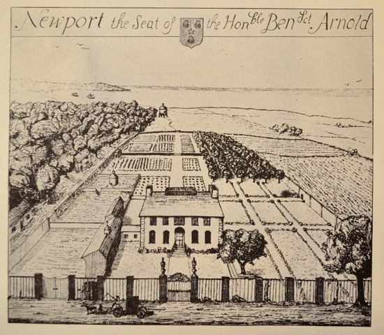 Imaginative Recreation of Governor Arnold’s Property, artist unknown (Lippincott Report, p. 9)