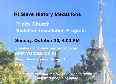 Trinity Church Newport RI Slave History Medallion installation